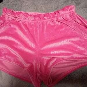 Juicy Couture Pink Velvet Shorts
